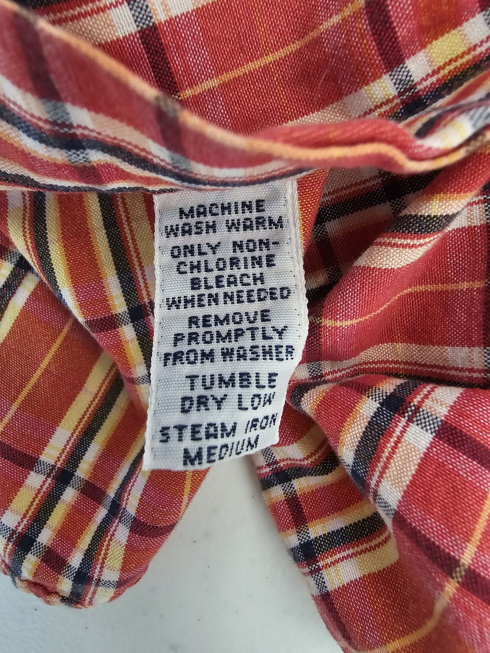 Ralph Lauren Blake Mens Shirt L Red Yellow Madras Plaid Cotton Button Down - Picture 10 of 10
